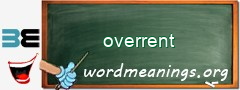 WordMeaning blackboard for overrent